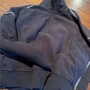 Athleta Navy Quarter-Zip Pullover